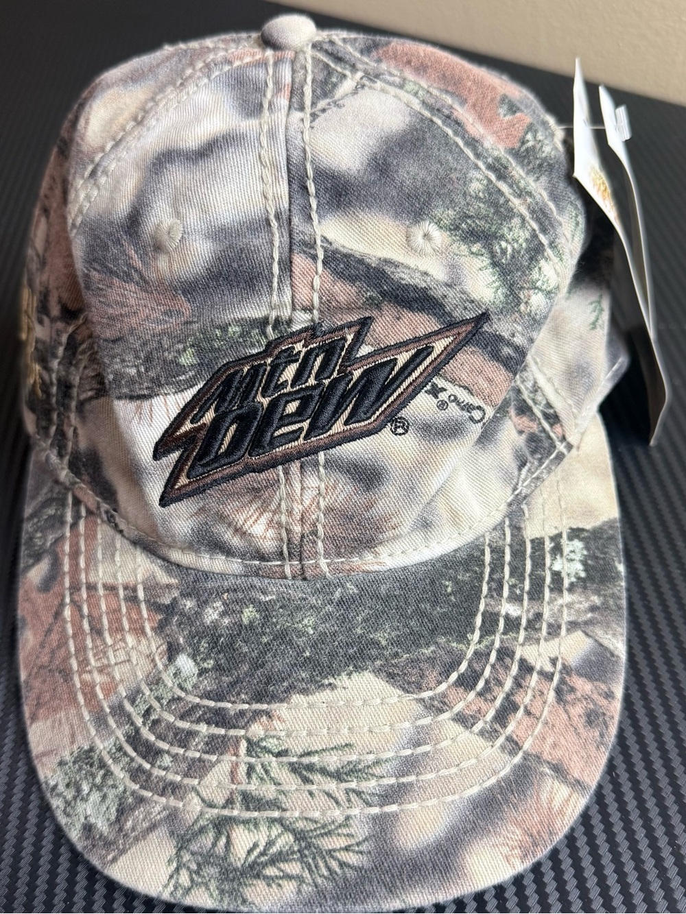 Mtn Dew Camo Hat Mens NWT Mountain Dew Camouflage Solid Twill Hunting Cap OSAF